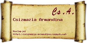 Csizmazia Armandina névjegykártya